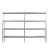 Rayonnage alimentaire aluminium position linéaire sans accessoires