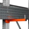 Zoom sur les bras du rayonnage cantilever double embase